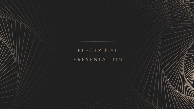 Dark-themed Electric Power Company PowerPoint Template