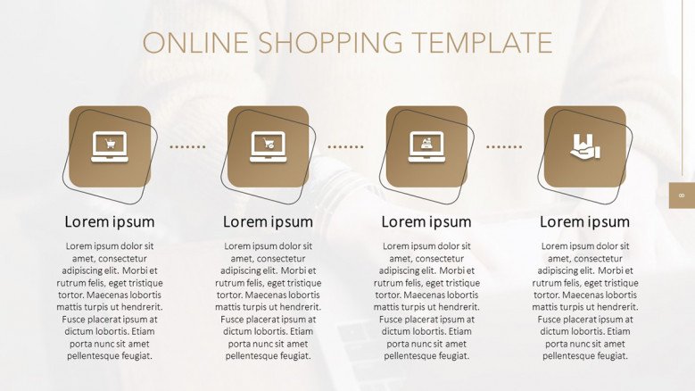 Online shopping process slide