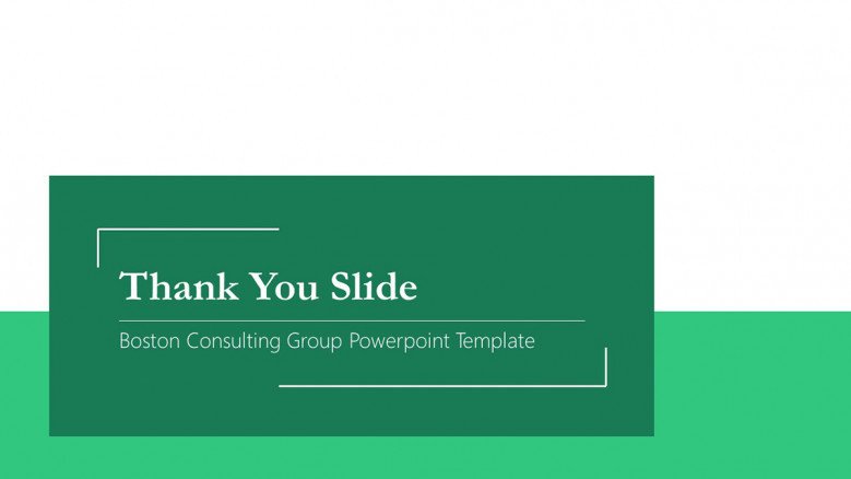 Thank You Slide for a Boston Consulting Group Presentation