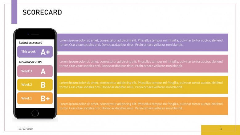 Creative KPI Scorecard Slide