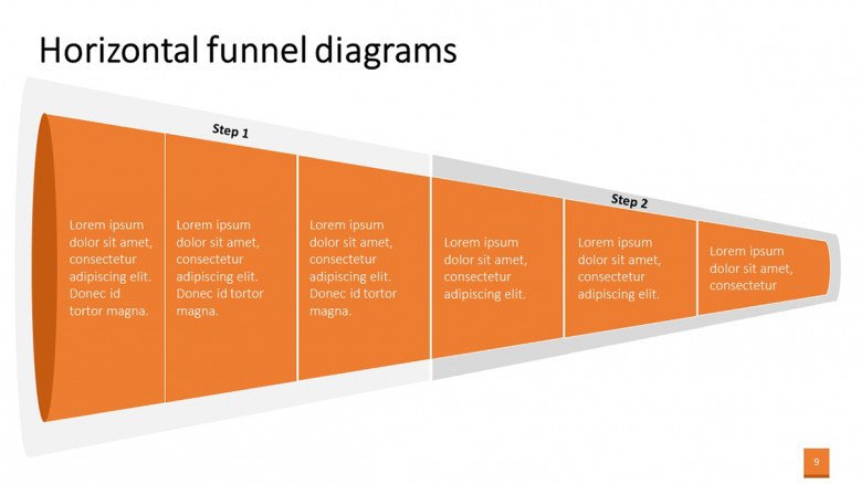 Simple Horizontal Funnel Graphic