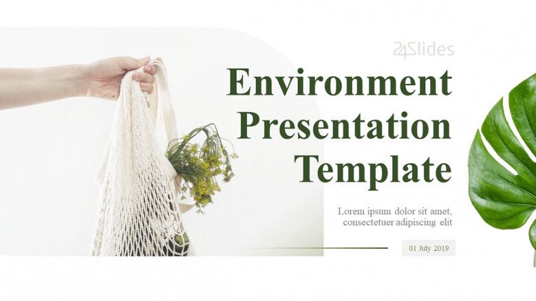 White Slide for a Minimalist Environmental Presentation