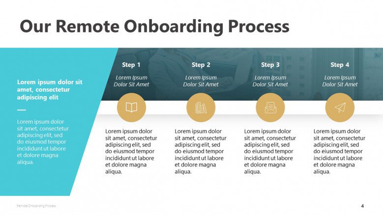 Remote Onboarding Process PPT Slide