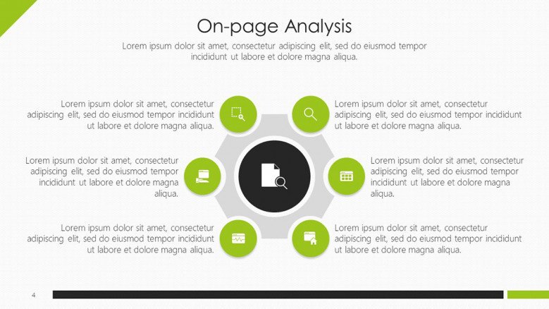 6 green circles on-page analysis