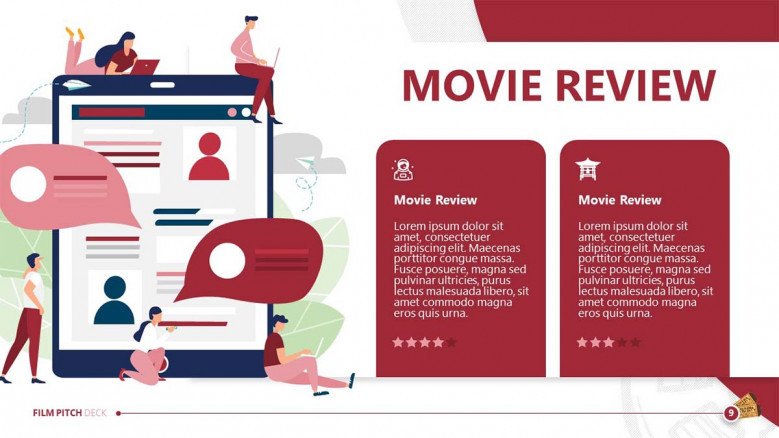 Movie reviews PowerPoint slide