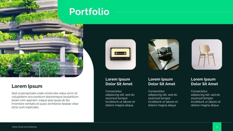 Creative Portfolio Slide for Team Introduction