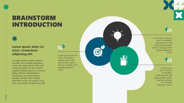 Fun Brainstorming session in PowerPoint template