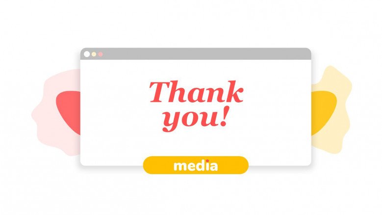 Playful Thank You Slide for a Social Media Report