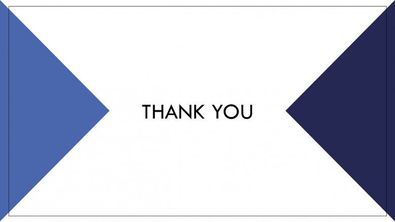 Corporate Thank You Slide in blue and white