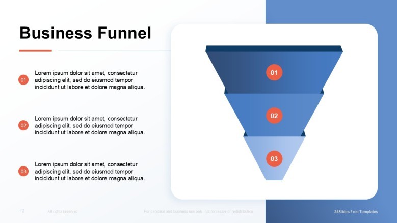 Blue business funnel