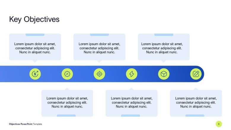 Business Objectives PowerPoint Timeline Template