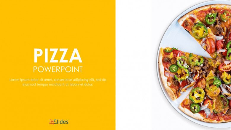 Pizza Text Slide in creative style