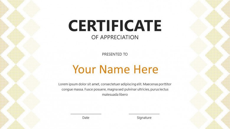 Certificate of Achievement Slide