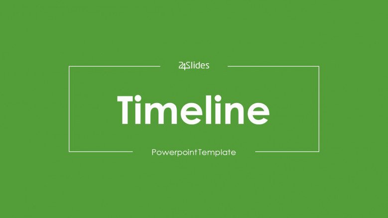 welcome slide for timeline presentation in green
