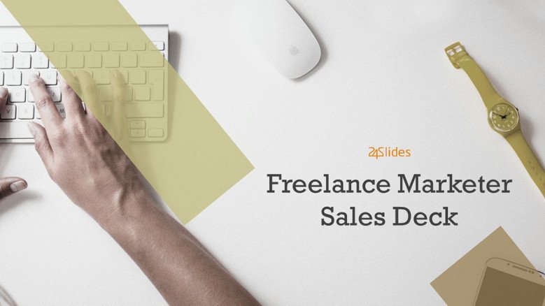 welcome slide for freelance marketer sales deck