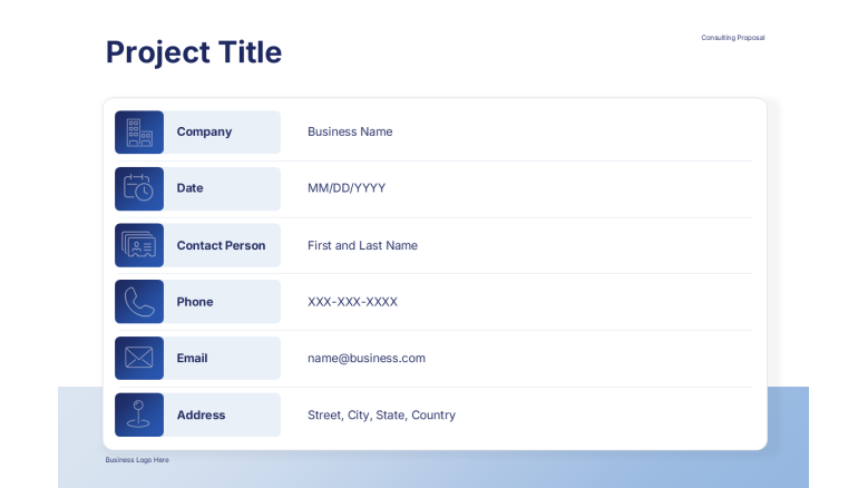 Consulting project