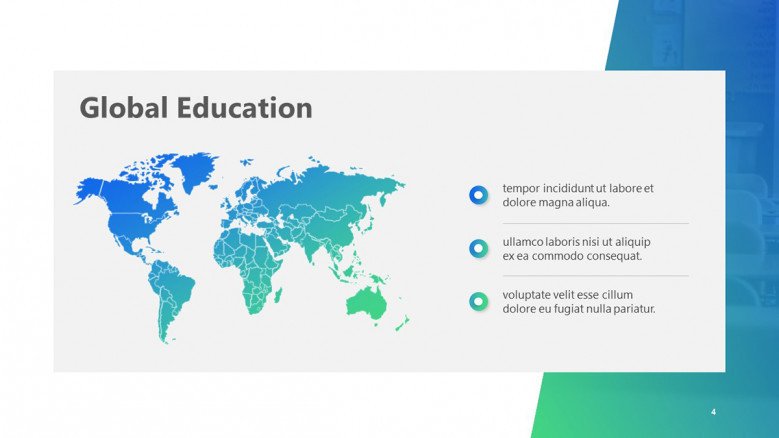 Colorful education world map