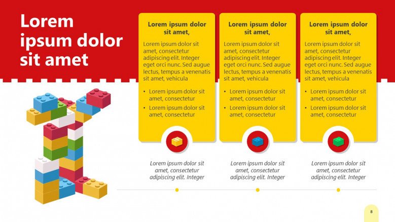 Lego bricks PowerPoint Slide