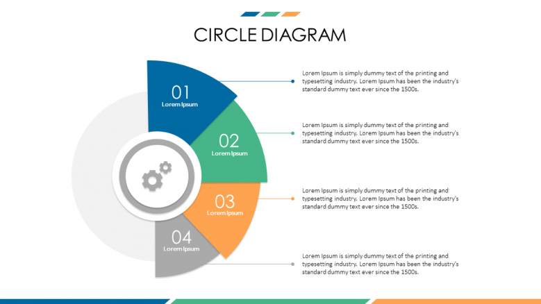 business slide circle diagram in four stages