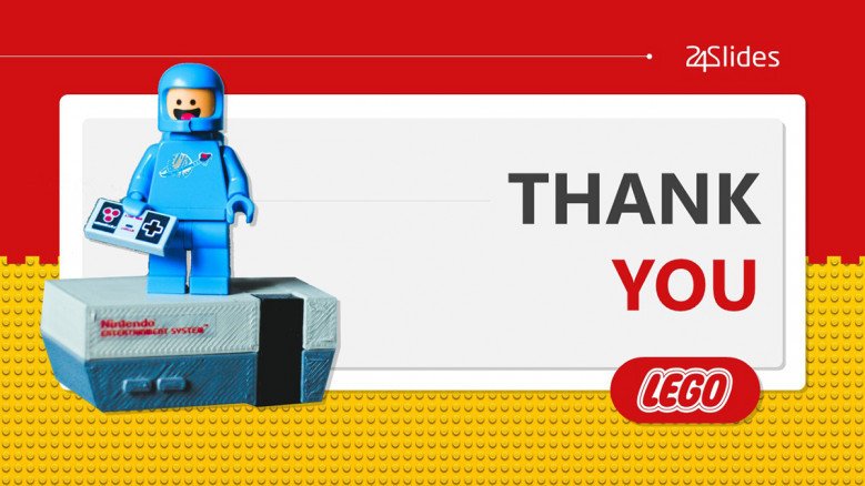 Thank You Slide with lego figure