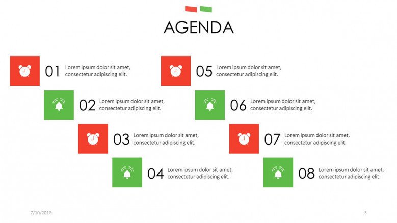 hourly schedule corporate agenda slide
