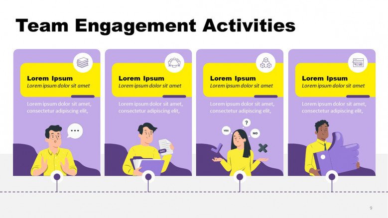 Team Engagement Activities Slide in PowerPoint