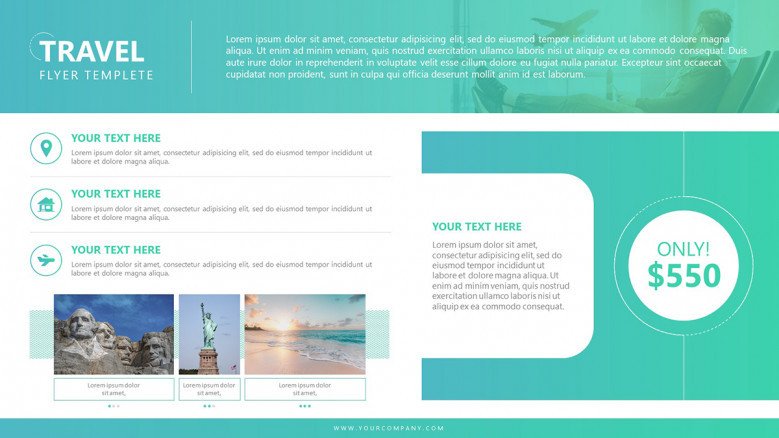 Travel Agency promotional flyer slide
