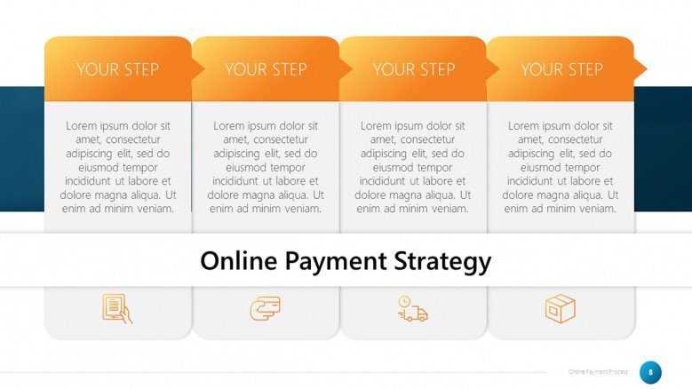Online Payment Four-Step Process Slide
