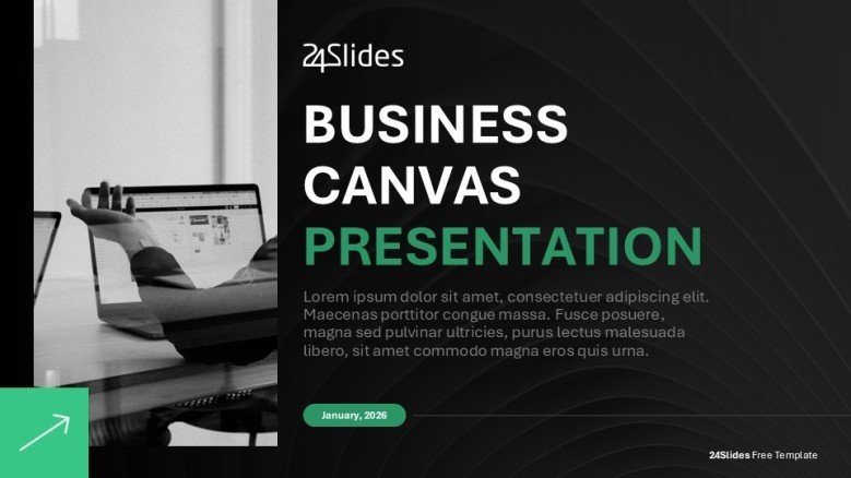 Title Slide for Business model Canvas Presentation