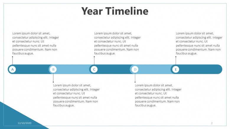 Horizontal Yearly Timeline
