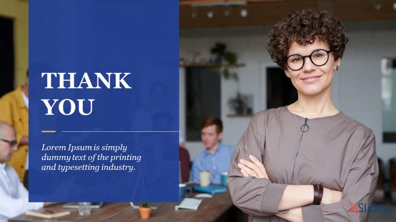 Blue Corporate Thank You Slide