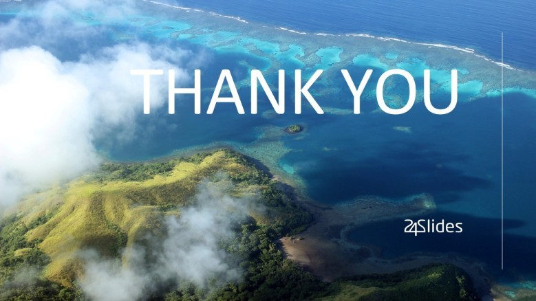 Blue Thank You Slide in creative style