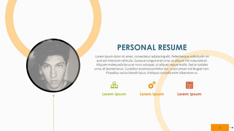 creative personal resume in paragraph with picture