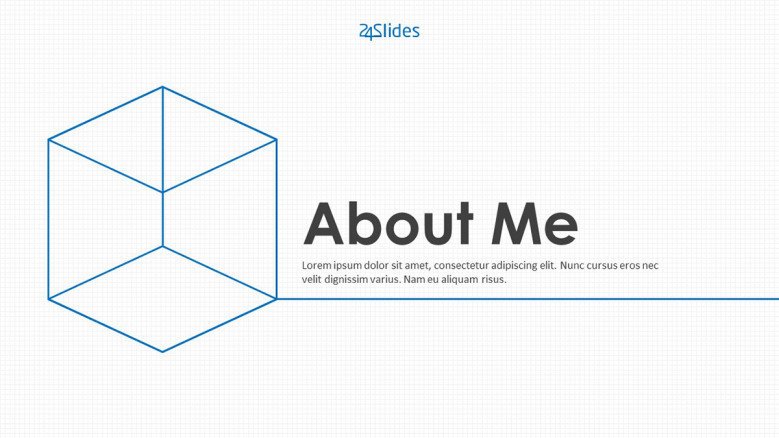 welcome slide for about me presentation