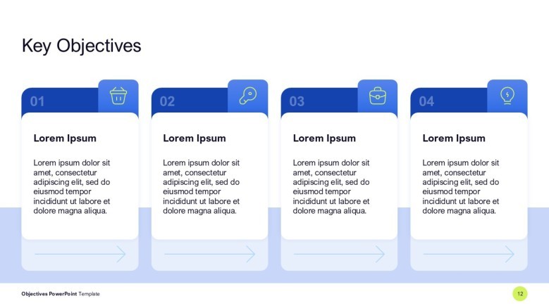 Four Project Objectives PowerPoint Slide