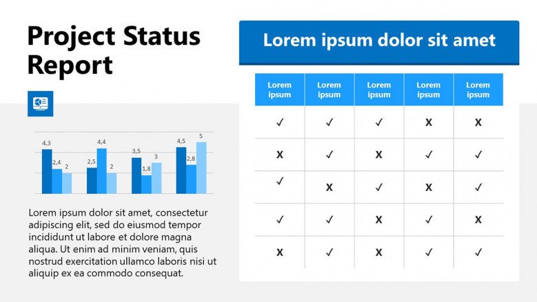 Project Status Table in PowerPoint