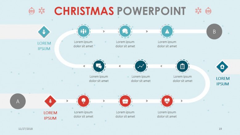 creative christmas roadmap chart