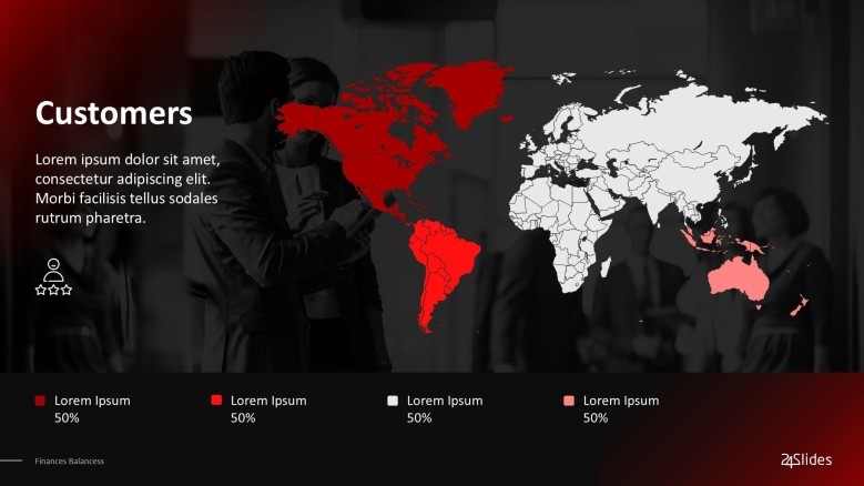 customer information in world map