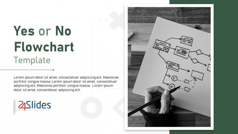 Yes No Flowchart PowerPoint Template Slide
