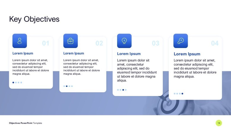 Four Objectives PowerPoint Slide