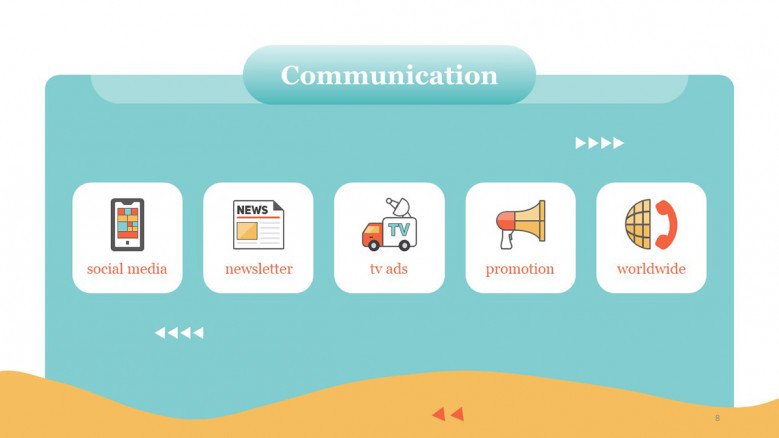 Communication Icons for Webinar Presentations