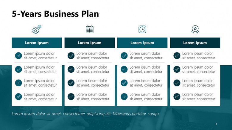 5 years business plan presentation