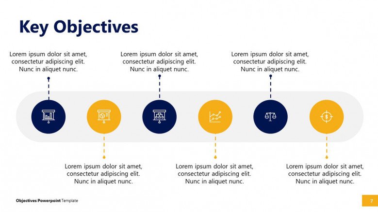 Business Objectives PowerPoint Timeline Template