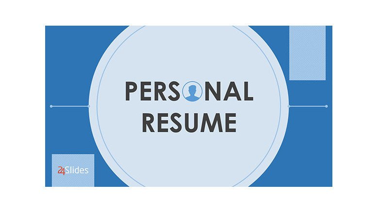 personal resume welcome slide in corporate style