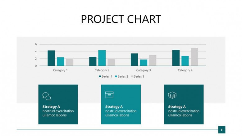 Blue Project Charts Slide