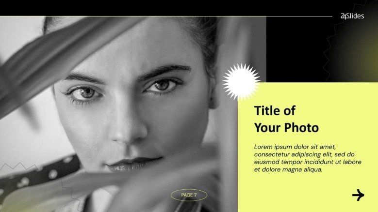 Portrait Photography Portofolio Template in PowerPoint