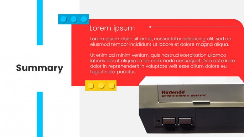 Summary PowerPoint Slide with Nintendo Console