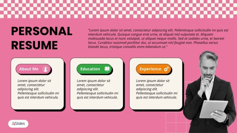 creative key factor personal resume with picture