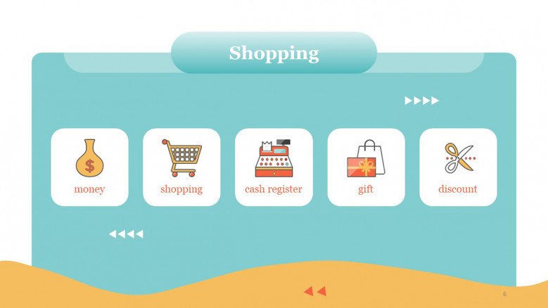 Shopping Icons for Webinar Presentations