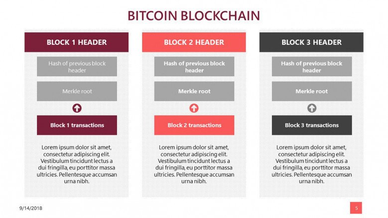 block chain data presentation for bitcoin